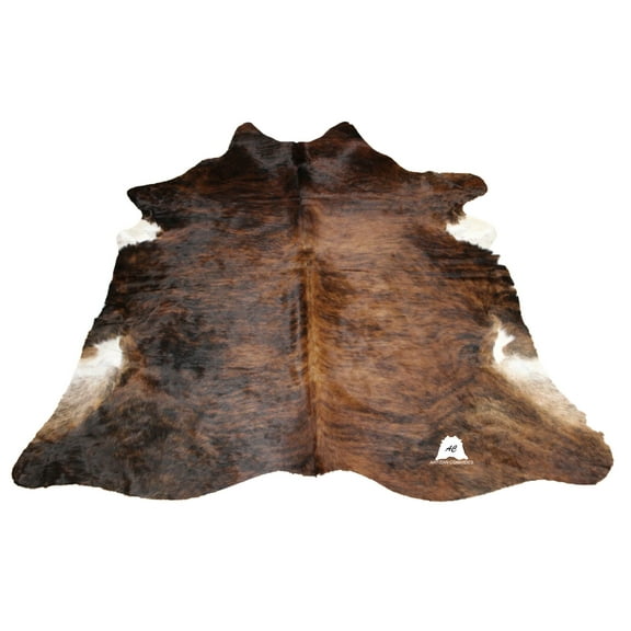 Brindle Cowhide Rug - Sizes: XL 7'x6' Ft Premium Cow Hide Rug