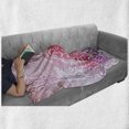 thumbnail image 6 of Floral Soft Flannel Fleece Blanket, Boho Intricate Floral Design Hand Drawn Flowers and Leaves in Pinkish Colors, Cozy Plush for Indoor and Outdoor Use, 50" x 70", Pink Purple White, by Ambesonne, 6 of 6