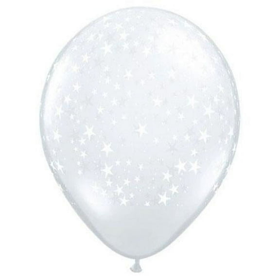 LOONBALLOON Stars Balloons, 11″ STARS-A-ROUND - DIAMOND CLEAR
