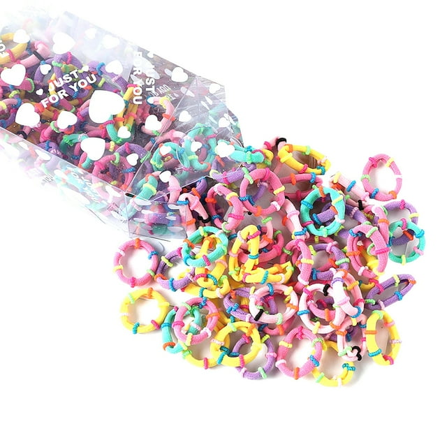 100 Pcs Élastiques pour Queue de Cheval Sans Pli Bandes pour Cheveux Élastiques pour Queue de Cheval