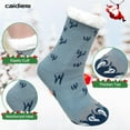 thumbnail image 2 of UNEEI Men's Fuzzy Slipper Socks with Grippers,Winter Warm Cozy Thick Fuzzy Indoor Fluffy Home Socks, Thick Comfy Non Slip Gift Socks, 2 of 6