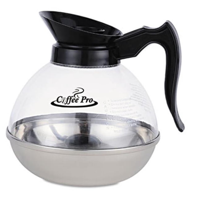 Coffee Pro CPU12 Unbreakable Regular Coffee Decanter 12-Cup Stainless Steel-Polycarbonate