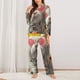 thumbnail image 2 of Fotbe Floral Sunglasses Cat Art Conjunto de Pijama de Manga Larga para Mujer con Estampado, Ropa de Dormir de 2 Piezas, Conjunto de Casa Suave y Cómodo con Bolsillos-Large, 2 of 7