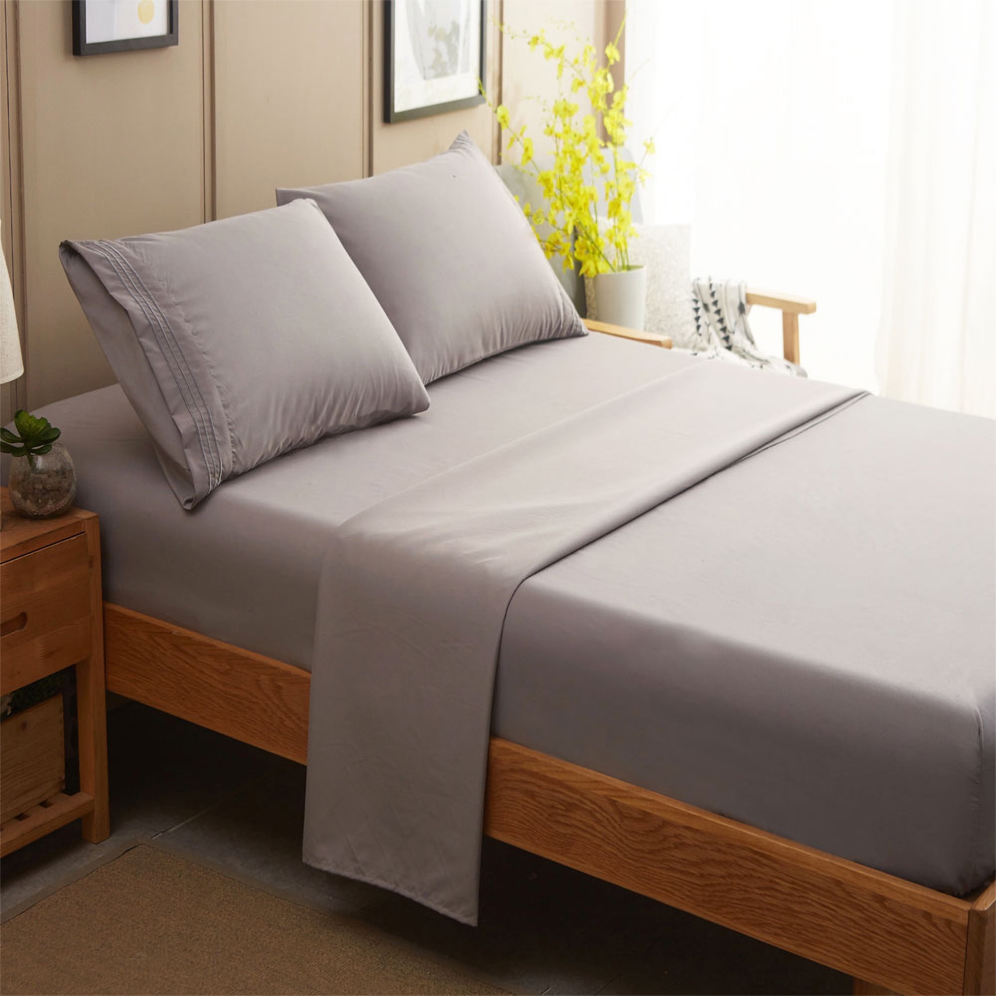 Sonoro Kate 1800 Thread Count Microfiber Bed Sheet Set, Deep Pocket 4