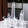 thumbnail image 5 of CSChome Hanging Plate Rack Weddings Home Decor 2/5/10Pcs Clear Plastic Plate Holders Triangular Structure Stable Support Foldable Display Stands, 5 of 5