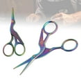 thumbnail image 4 of Tijeras de cigüeña vintage con punta redondeada de 3,5 ", tijeras de belleza para pedicura y cutículas para cejas, vello facial, piel seca, vello de nariz, 4 of 5