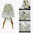 thumbnail image 2 of Mid Century Modern Dining Chair Slipcover,Stretch Shell Chair Cover Removable Washable Non-slip Soft Spandex Printed Armless Chair Protector for Living Room Bedroom Kitchen-6-H, 2 of 8
