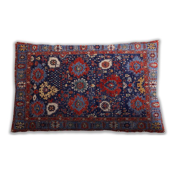 Ahgly Company Indoor Rectangular Mid-Century Modern Lumbar Throw Pillow, 13 inch by 19 inch