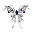 thumbnail image 2 of Mujeres Niñas Doble hueco Broche Alfileres de aleación con diamantes de imitación Cristal Perla Broches Alfiler de boda, 2 of 8