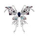 thumbnail image 2 of Mujeres Niñas Doble hueco Broche Alfileres de aleación con diamantes de imitación Cristal Perla Broches Alfiler de boda, 2 of 8