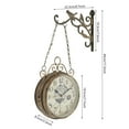 thumbnail image 2 of Double-Sided Wall Clock, Wall Clock Decoration, Vintage Wall Clock Indoor Use, 2 of 15