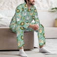 thumbnail image 5 of Wukai Chicken Laying Eggs Men's Long-Sleeve Pajama Set - Comfortable Sleepwear with Button-Down Shirt and Pants-Small, 5 of 6