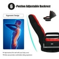thumbnail image 6 of Costway 360-Degree Swivel Gaming Floor Chair with Foldable Adjustable Backrest Red, 6 of 12