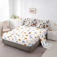 thumbnail image 5 of Manfei Spooky Halloween Bat Full Size Bedding Sets for Kids Teens, Gothic Witch Hat Pumpkin Print Full Size Bed in a Bag, Halloween Reversible, 7pcs, 5 of 7