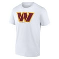 thumbnail image 2 of Men's White Washington Commanders Logo Team Lockup T-Shirt, 2 of 3