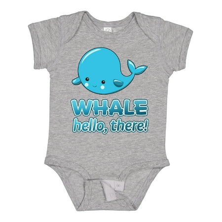 

Inktastic Whale Hello There! Gift Baby Boy or Baby Girl Bodysuit