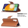thumbnail image 2 of Mantto For Galaxy A13 5G Wallet Case with [RFID Blocking] Card Holder Kickstand Magnetic Wrist Strap, Premium Leather Flip Case Wallet TPU inner Shell For Samsung Galaxy A13 5G, Brown, 2 of 9