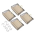 thumbnail image 4 of 4Pcs Purse Dust Bags Nonwoven Fabrics Transparent PVC Waterproof 4 Sizes Handbag Storage Organizer with S Hooks, 4 of 8