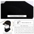 thumbnail image 4 of Comhats 2-Pieces Winter Beanie Hat Scarf Set Warm Knit Wool Thick Knit Skull Cap for Men Women Navy, 4 of 9