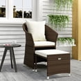 thumbnail image 1 of vidaXL Ensemble de Salon de Jardin 2 Pcs avec Coussins en Rotin Poly Brun, 1 of 5