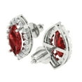 thumbnail image 2 of Clara Pucci 3.8Ct Natural Garnet Marquise Cut VVS1 Screw Back Stud 14k Solid hypoallergenic Gold Designer Earrings For January, 2 of 7