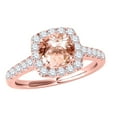 thumbnail image 1 of Aonejewelry 1.35 Carat Ttw Halo Morganite and Diamond Engagement Ring Crafted In 14k Solid Rose Gold, 1 of 4