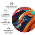 thumbnail image 3 of Disketp Abstract Fabric Color Waves Funny Coasters,4 Pcs Leather Coasters with Holder, Perfect Housewarming Hostess Gifts,Protect Furniture from Water Marks Scratch and Damage-Round Shape, 3 of 6