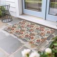 thumbnail image 2 of Boho Floral Doormat Outdoor Entrance 20"x31.5", Farmhouse Vintage Red Blue Flower Plant Absorb Moisture Dirt Door Mats, Non-Slip Rubber Backing Floor Mats Indoor, Low-Profile Front Door Rugs, 2 of 9