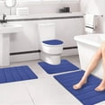 thumbnail image 5 of Bilqis Memory Foam Bath Mat 4 Set Bathroom Rugs For 4 Pcs Toilet Mats Universal Soft Comfortable Water Absorption Non-Slip Thick Machine Washable Easier To Dry Dark, 5 of 9