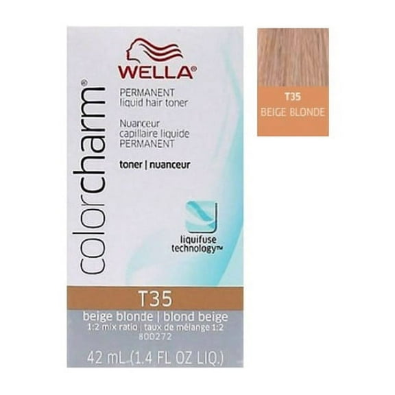 Wella Color Charm Permanent Liquid Hair Toner T35 Imperial Blonde, 1.4 Oz