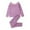 Purple, variant on fatyb Thermal Underwear for Kids Boys Girls 2 Piece Cotton Set Seamless Plain Long Base Layer 4-11 Years