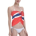 thumbnail image 3 of Swimsuit Coverups For Women Norway Flag Sarong Beach Bikini Wrap Sheer Short Skirt Chiffon Scarf For Swimwear, 3 of 7
