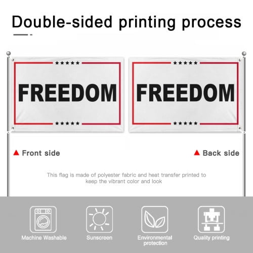 Freedom Flag 4x6 Ft Double Sided American Flags for Outside Freedom Flags Banner for House Garden Yard Home Patio Decoration Outdoor Indoor Display