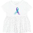 thumbnail image 3 of Inktastic Suicide Prevention Ribbon with Blue and Purple Hearts Girls Baby Dress, 3 of 5