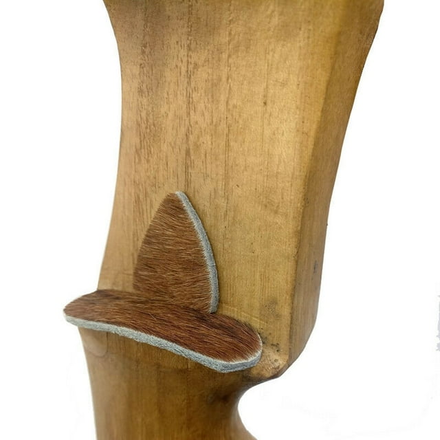 3 Paire Arc de Tir à l'Arc Fourrure Flèche Repos Cuir Arc Arc Classique Traditionnel Chasse Arc Brun