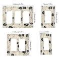 thumbnail image 2 of Yayeee Rocker Switch Wall Plate 1-Gang 4.6"x2.9" Home Decorative Outlet Cover, Small Black Flowers, 2 of 6