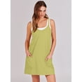 thumbnail image 3 of ANRABESS Athletic Dress for Women Tennis Dress with Shorts Summer Active Workout Romper Dress Sleeveless Spaghetti Strap Mini Dress Casual Sundress Vacation Outfits Light Green S, 3 of 10