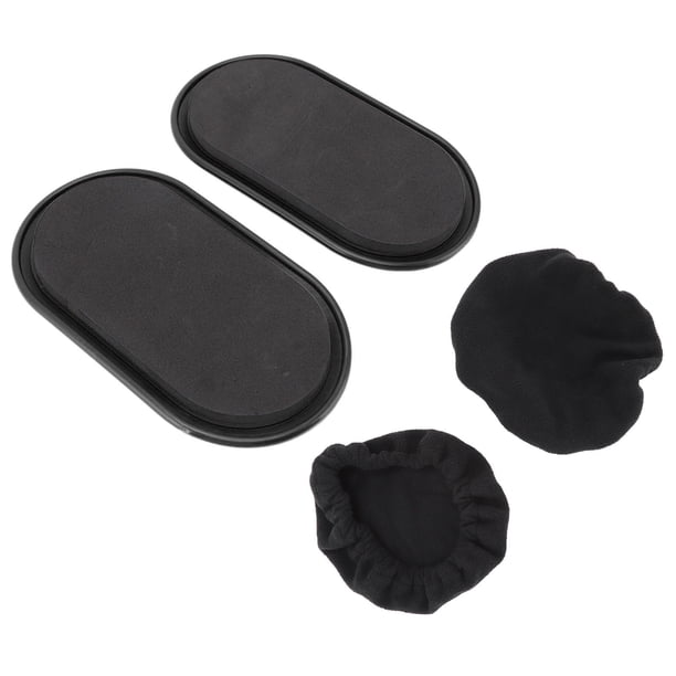 Disco deslizante para coordinación de cuerpo completo, gran área de contacto, ligero, para manos y pies, ejercicios deslizantes negros
