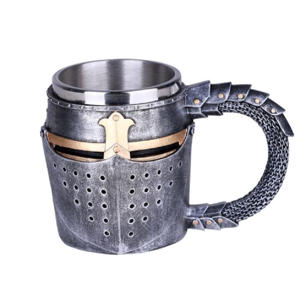 Medieval Crusader Knight Helmet Beer Mug Stainless Steel Resin Cup Decoration Walmart Canada