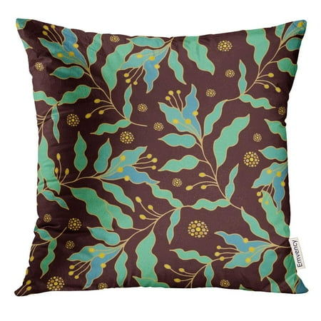 - ARHOME Flower Floral Pattern Batik Patch Ethnic Malaysia Pillow Case 16x16 Inches Pillowcase