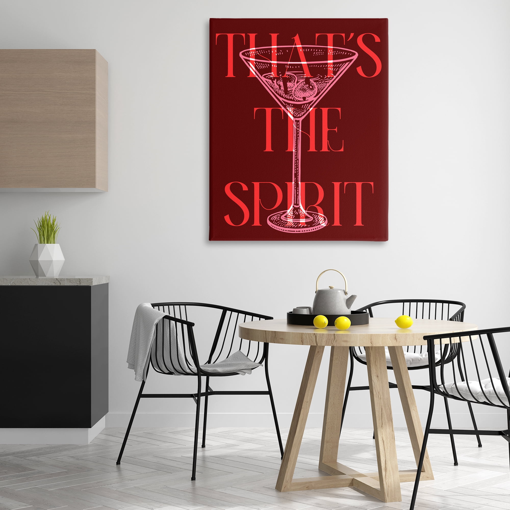 Stupell Industries That's The Spirit Martini Food & Beverage Painting Gallery Wrapped Canvas Art Print Wall Art, 36 x 48