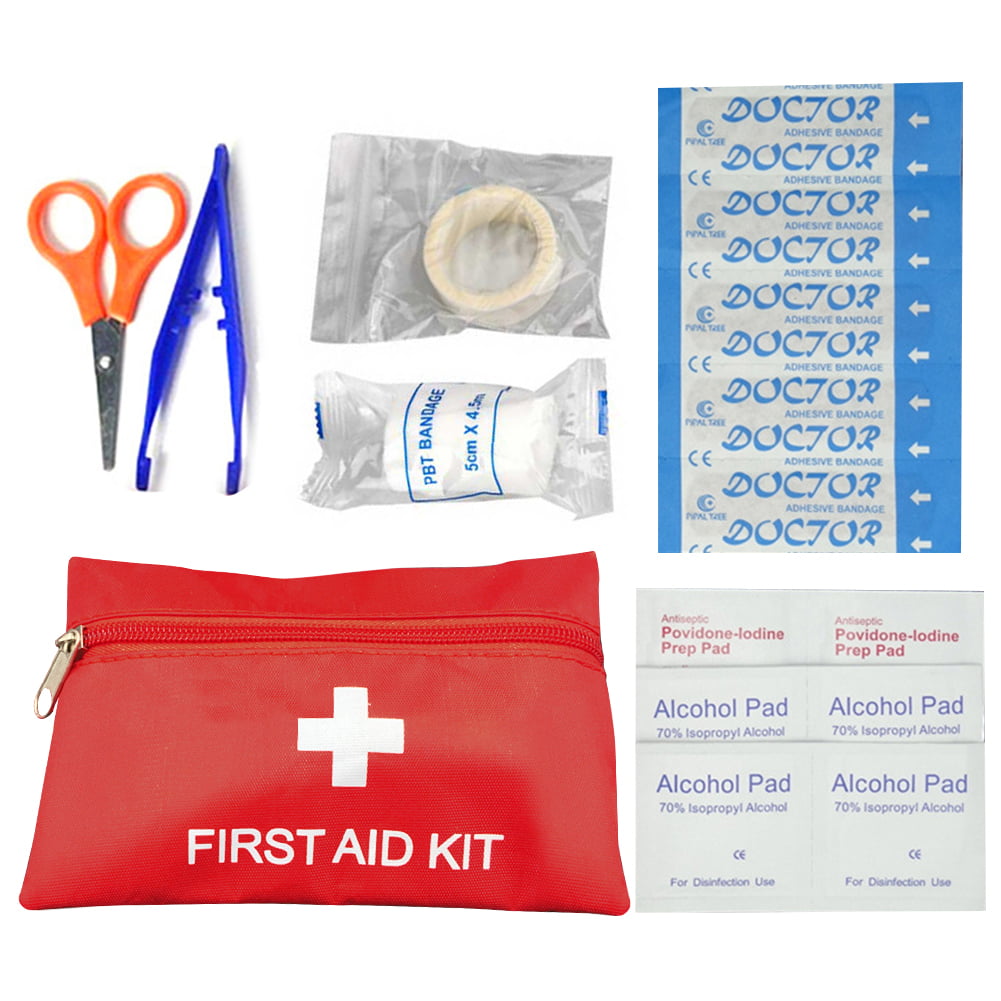 Hiking Practical for Outdoor Activities Travel Home Office Mini First Aid Emergency Kit Car Emergency & Medical Supplies Camping Professional 127 PCS Waterproof Hard Surface Case Road Trip 