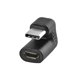 thumbnail image 1 of Micro USB al adaptador de tipo C 90 Codo para la tableta de teléfono móvil de carga de datos, negro Feliz Sencillez, 1 of 5
