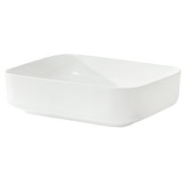 20"×15"×5.5" White Ceramic Rectangular Countertop Bathroom Sink