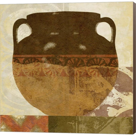 Ethnic Pot I by Alonzo Saunders, Canvas Wall Art, 12W x 12H