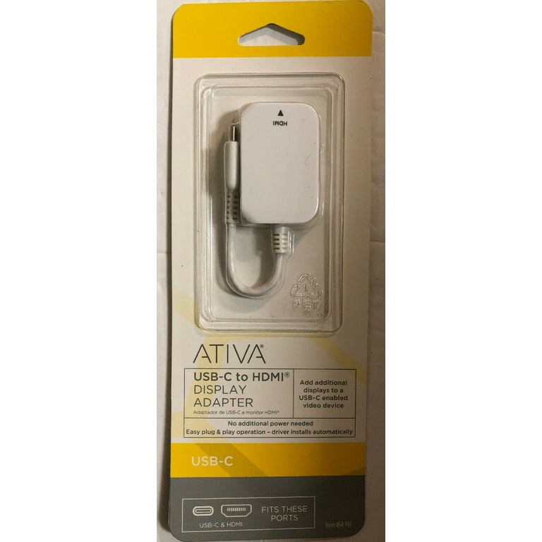 Ativa Usb-c To Hdmi Display Adapter 454-793 Walmart.com