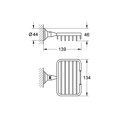 thumbnail image 2 of Grohe 40659001 Essentials Authentic Bathroom Soap Dish Filling Basket, Chrome, 2 of 4