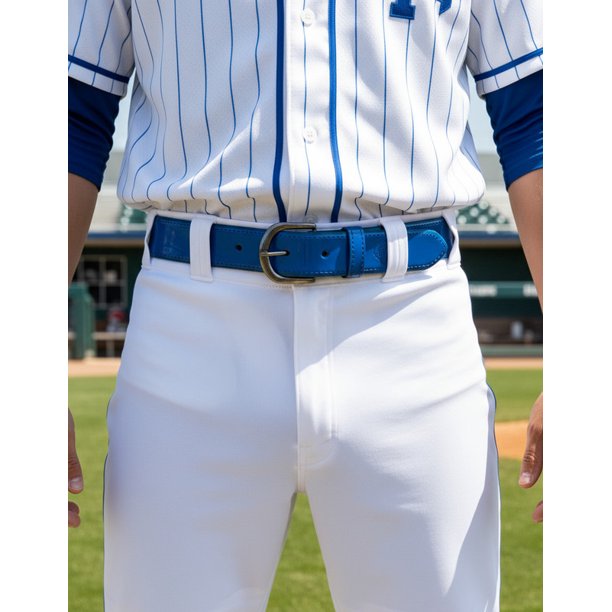 Beisbolmania Cinturón Beisbol Softbol Bs Piel Charol Azul Rey Talla Grande