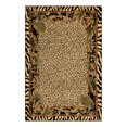 thumbnail image 3 of Unique Loom Wildlife Collection Area Rug - Jungle (6' 1" x 9' Rectangle Cream/Black), 3 of 7