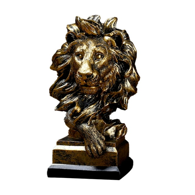 kyusrd Home Office Decor Specials!Resin Ornament Lions Unique Shape Personalized Ornament Resin Crafts Bookcase Desktop Ornament Suitable For Bedroom Study And Desk